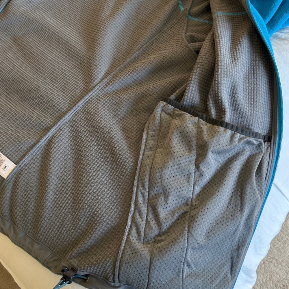 REI Womens Fleece Jacket Full Zip Blue XL Polyester Outdoors Casual Warm Layer - Picture 12 of 14